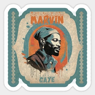 Marvin Gaye Retro Sticker